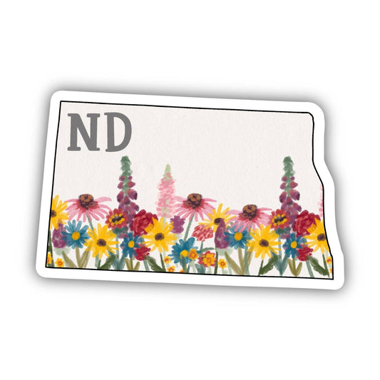 North Dakota Painterly Pattern Sticker