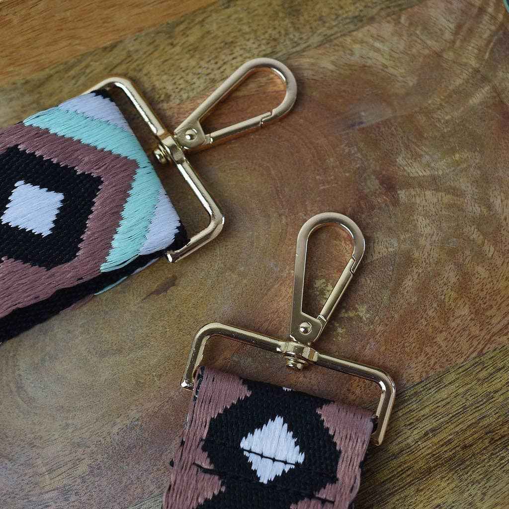 Woven Geometric Guitar Style Bag Straps