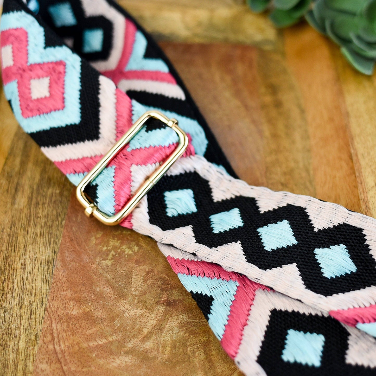 Woven Adjustable 2 inch Geo Bag Straps-Pink Pop