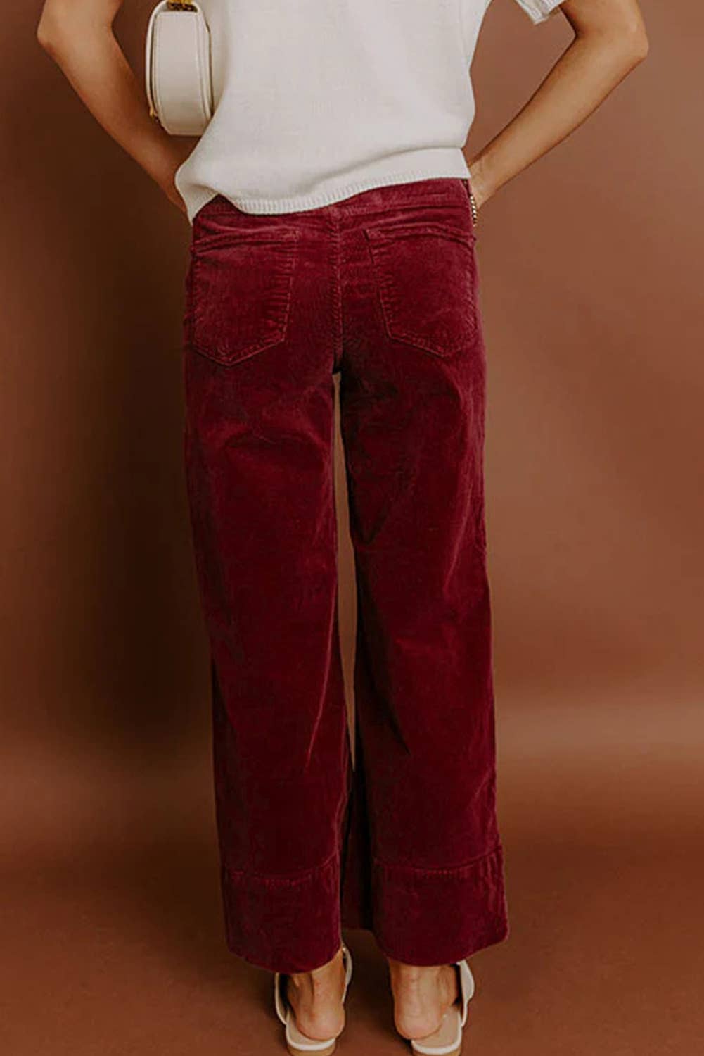 Corduroy High Waist Wide Leg Pants - Threads Boutique