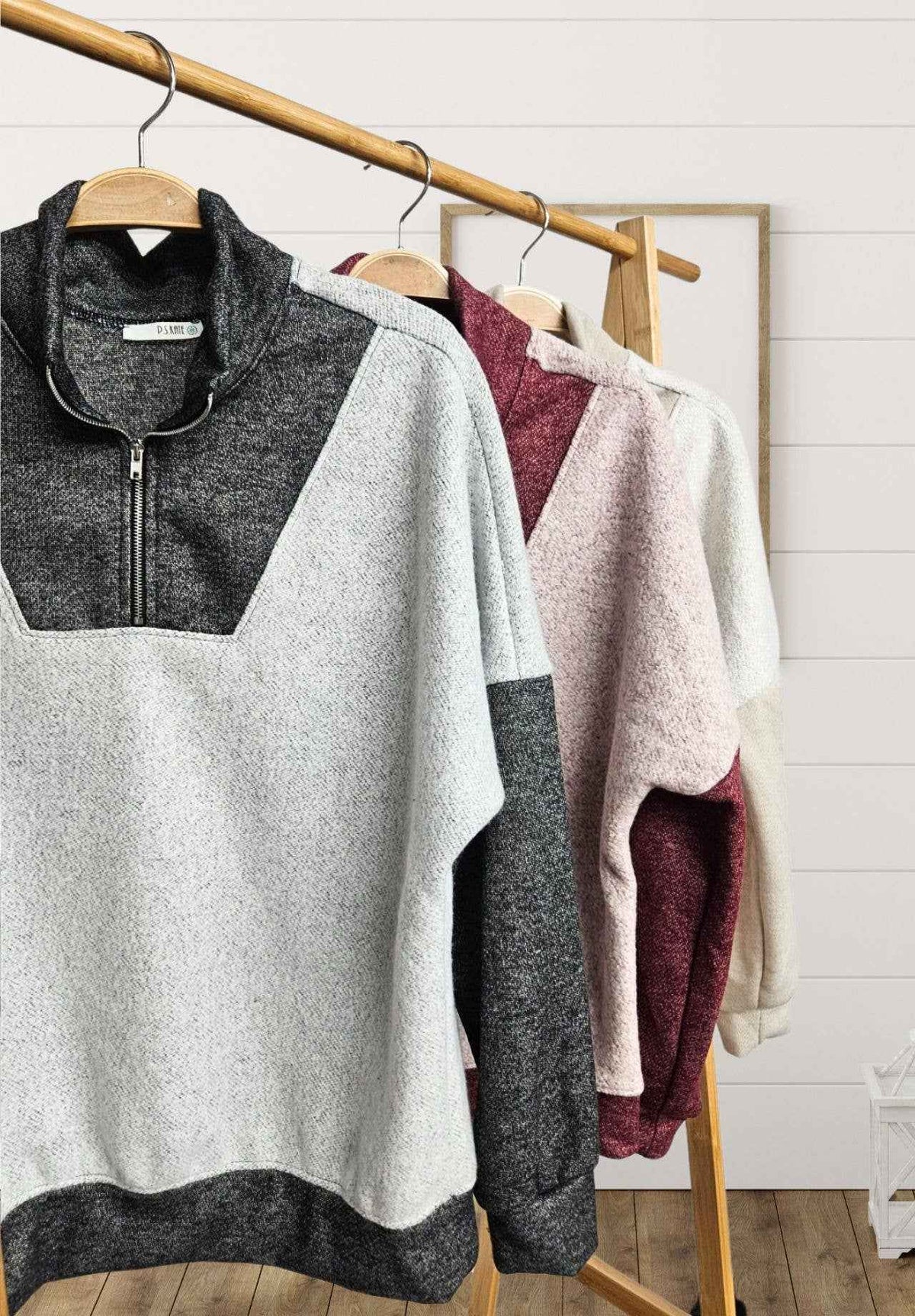 Colorblock Half Zip Sweatshirt