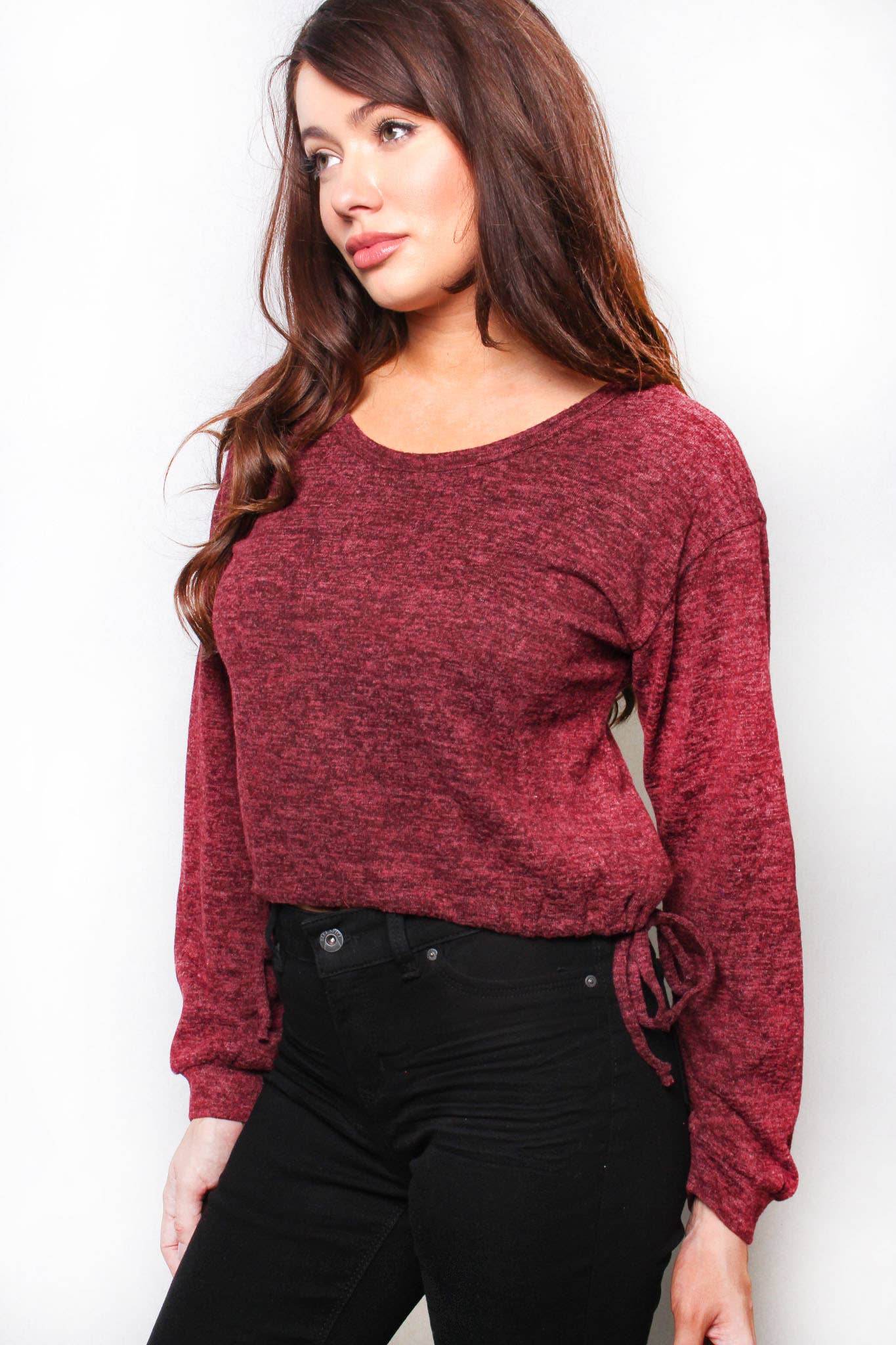 Criss Cross Long Sleeve Crop