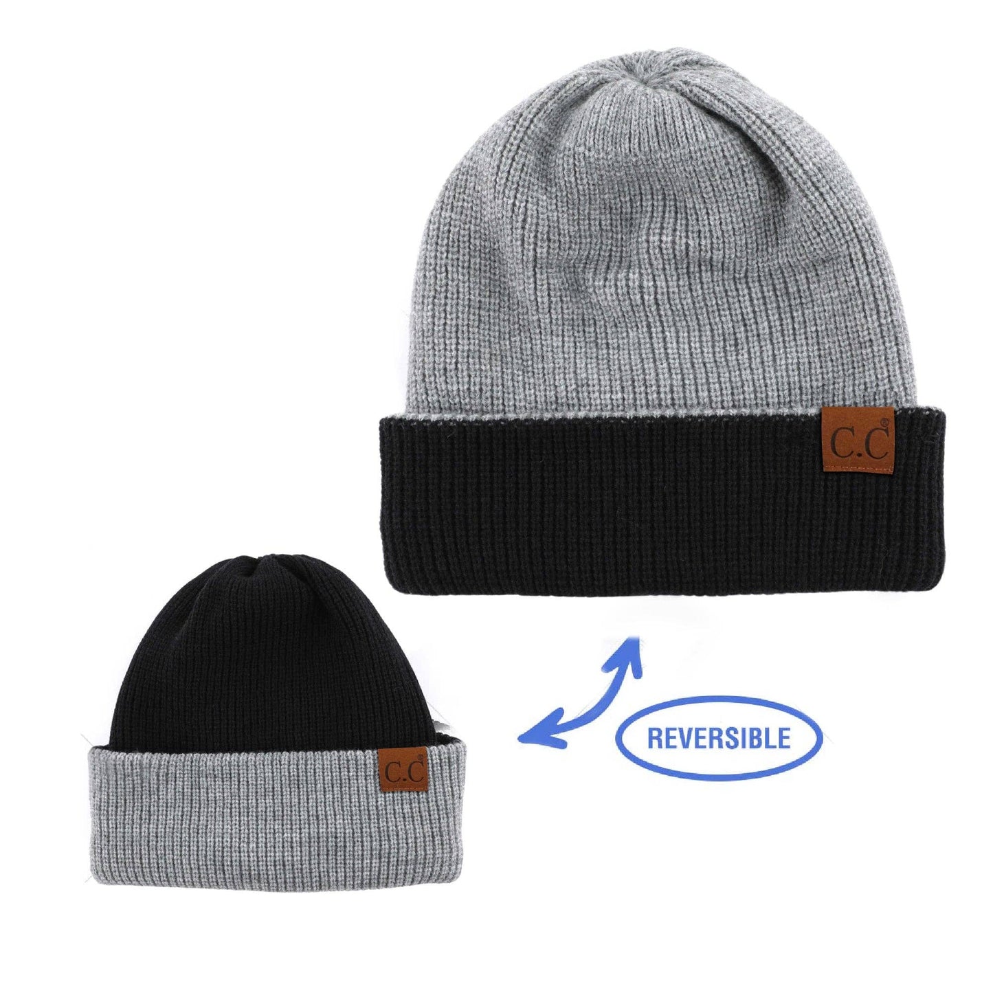 CC Reversible Streetwear Double Layer Beanie-Unisex