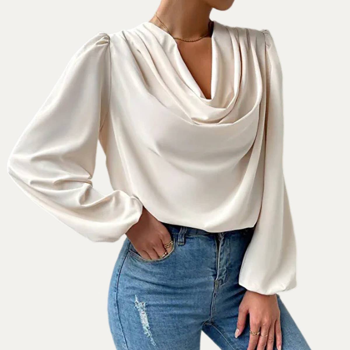 Trendy Cowl Neck Top