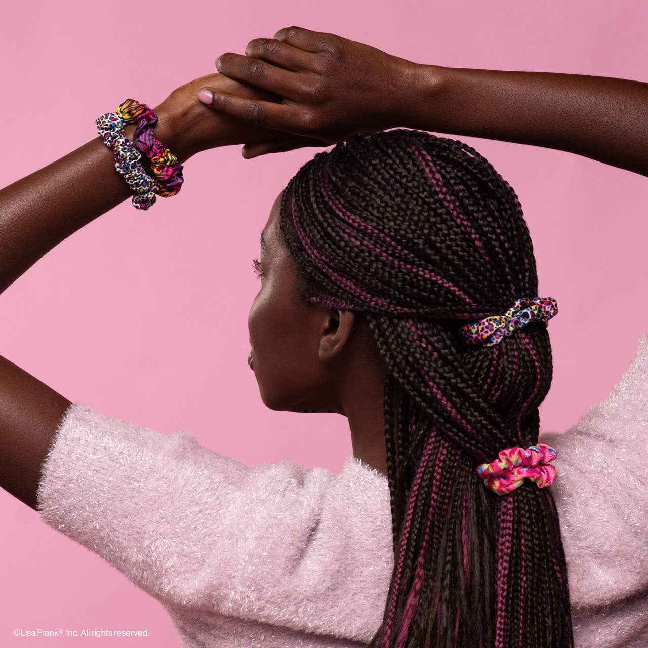 Lisa Frank x Kitsch Ruched Satin Scrunchies