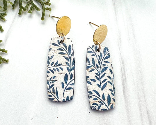 Floral Rectangle Boho Earrings