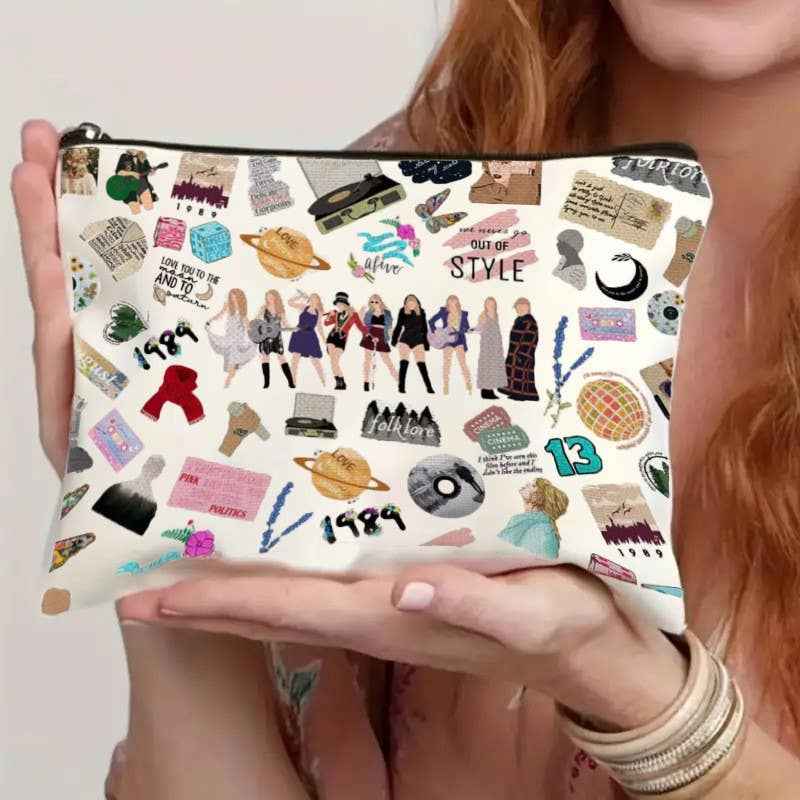 Taylor Swift Waterproof Makeup Zip Bag