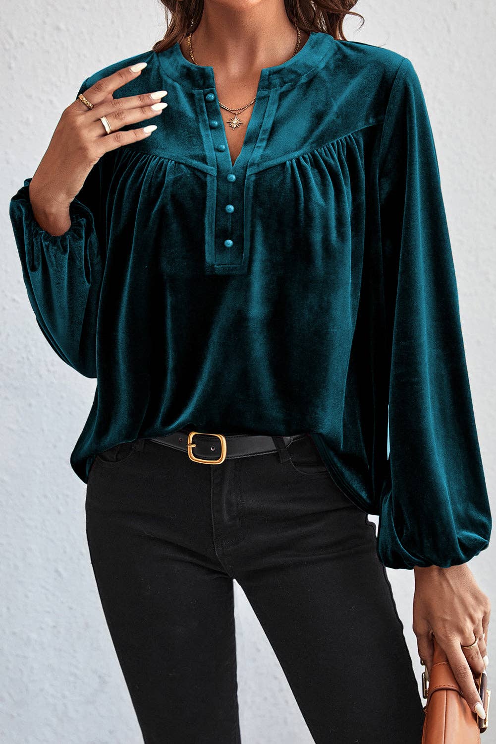 Velvet V-Neck