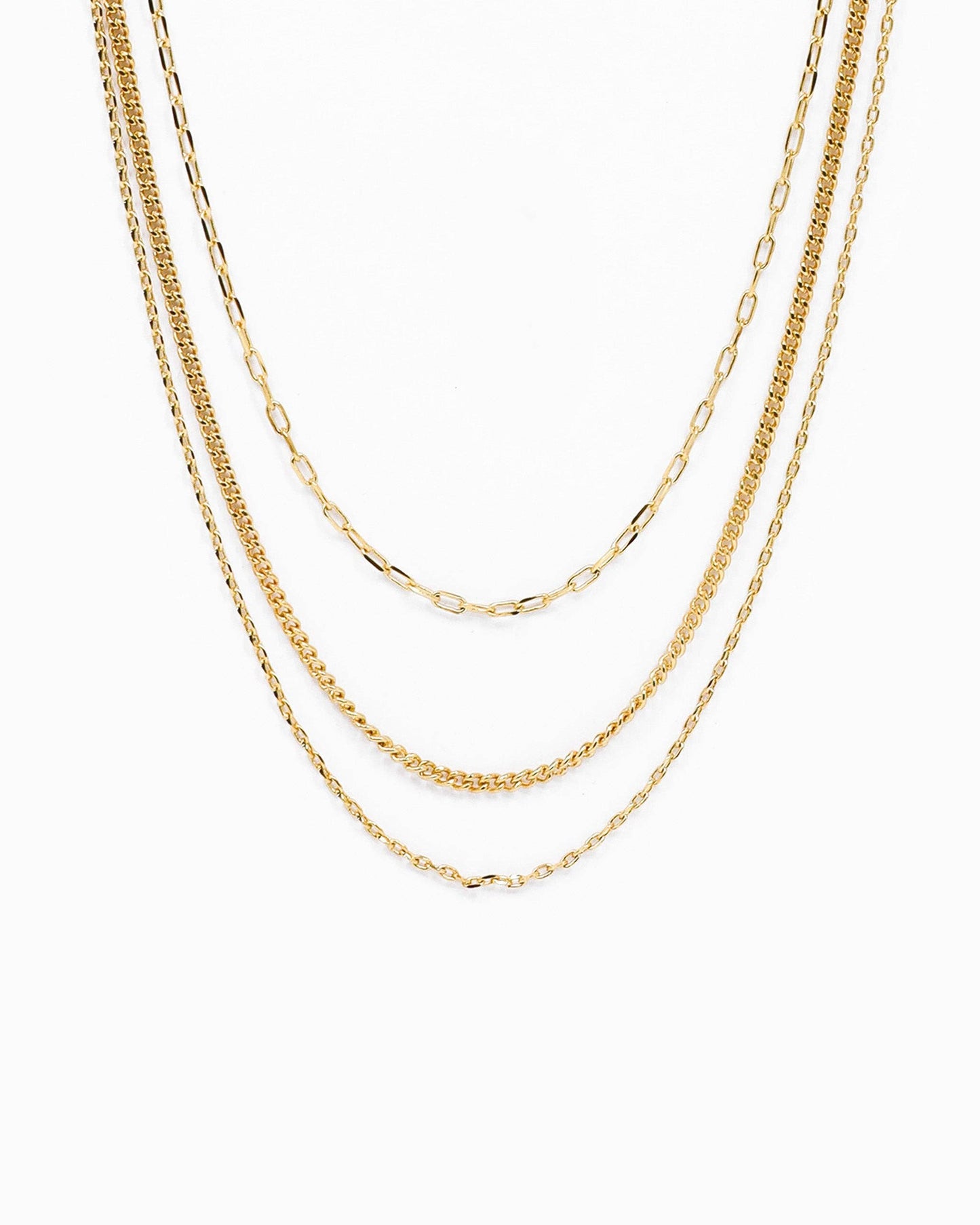 Triple Layered Chain Necklace