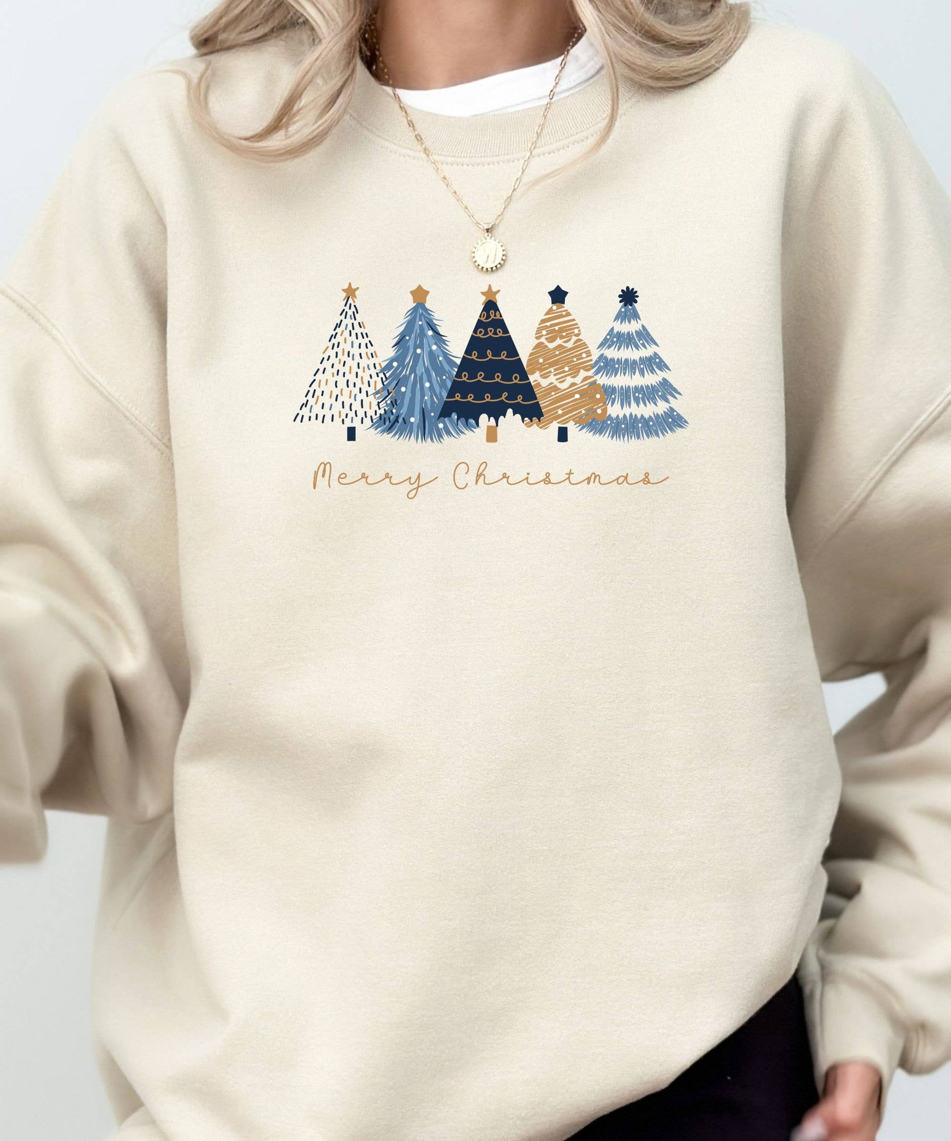 Minimalist Christmas Tree Sweatshirt - Threads Boutique