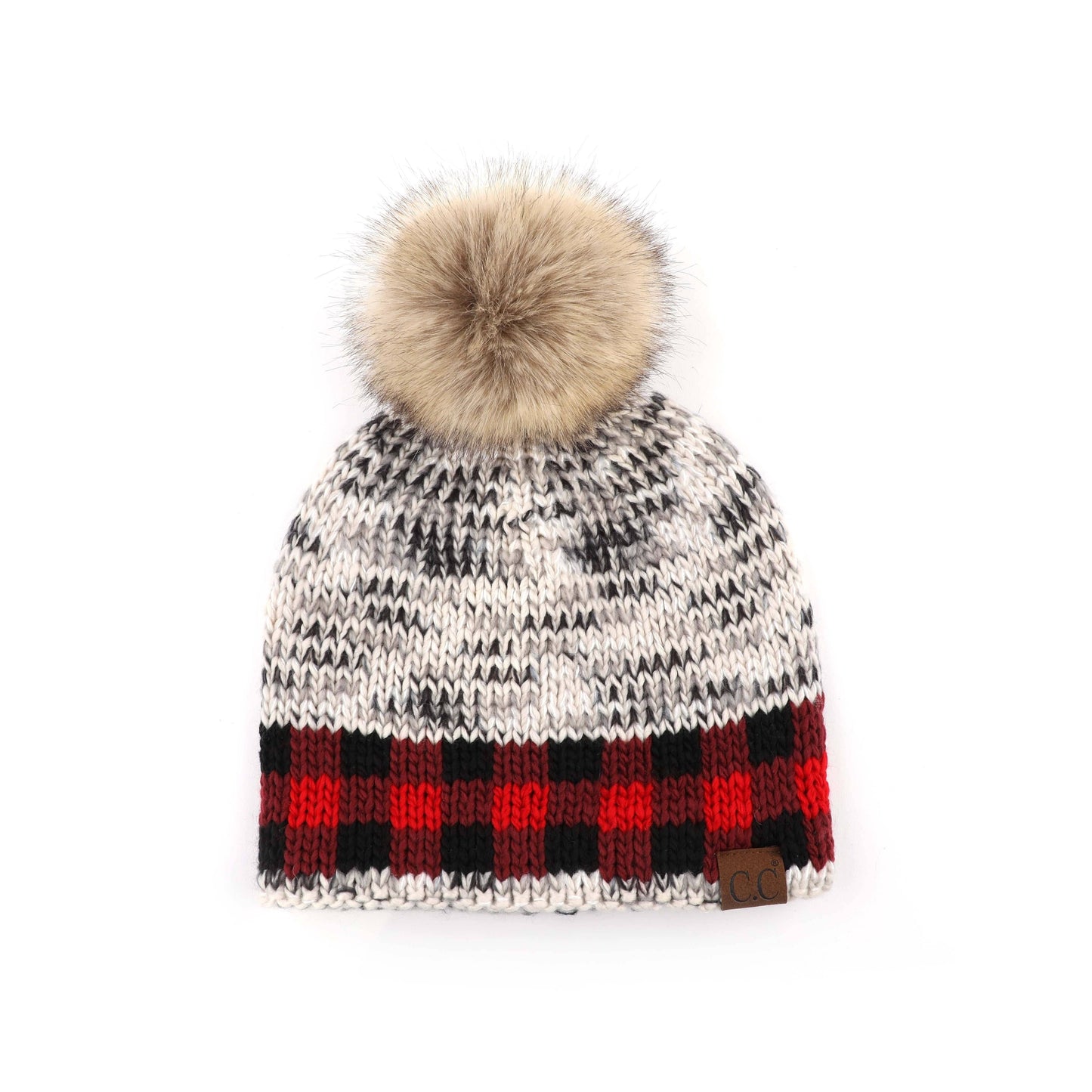 CC Fire Cozy Buffalo Plaid Beanie