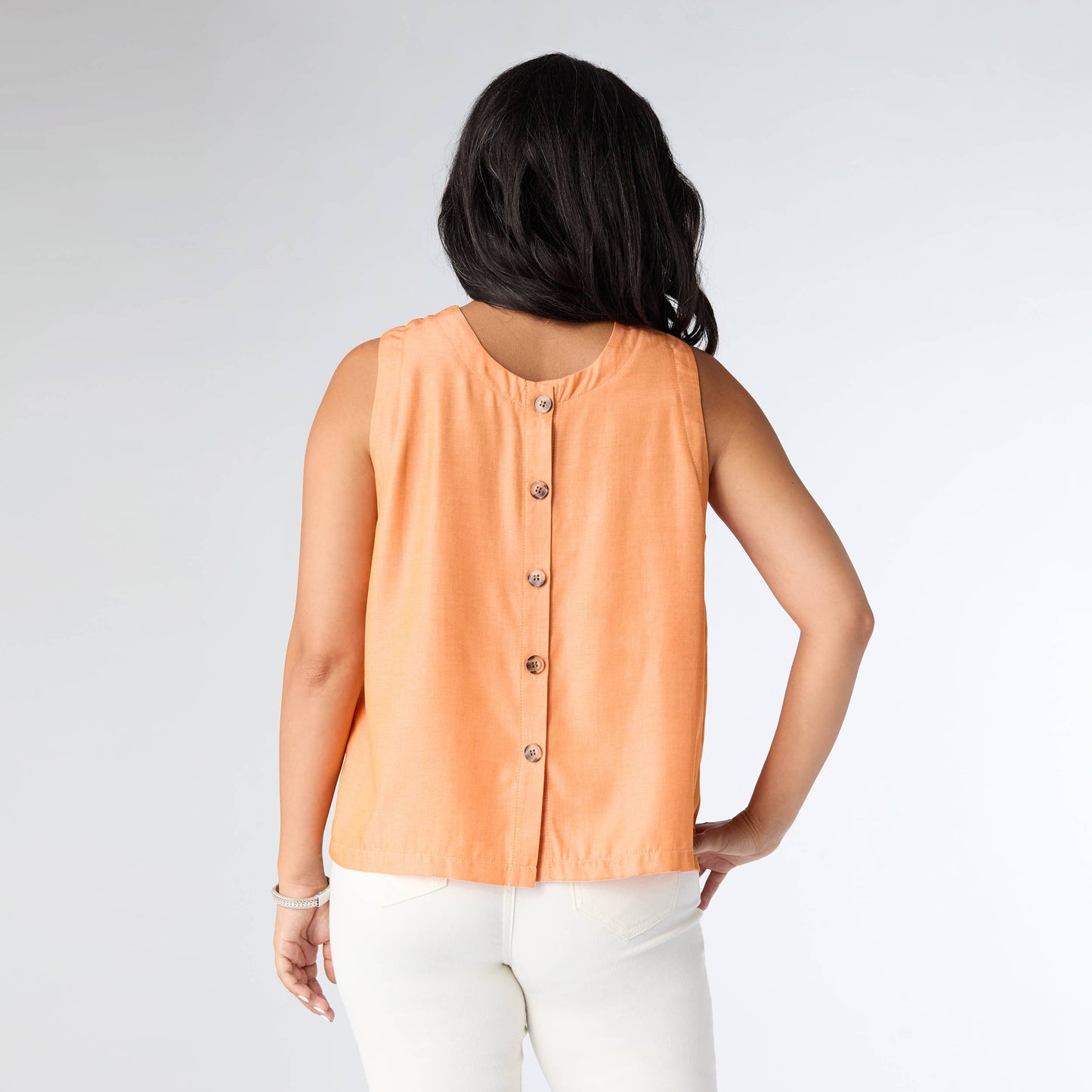 Carey Tank with Back Button Detail