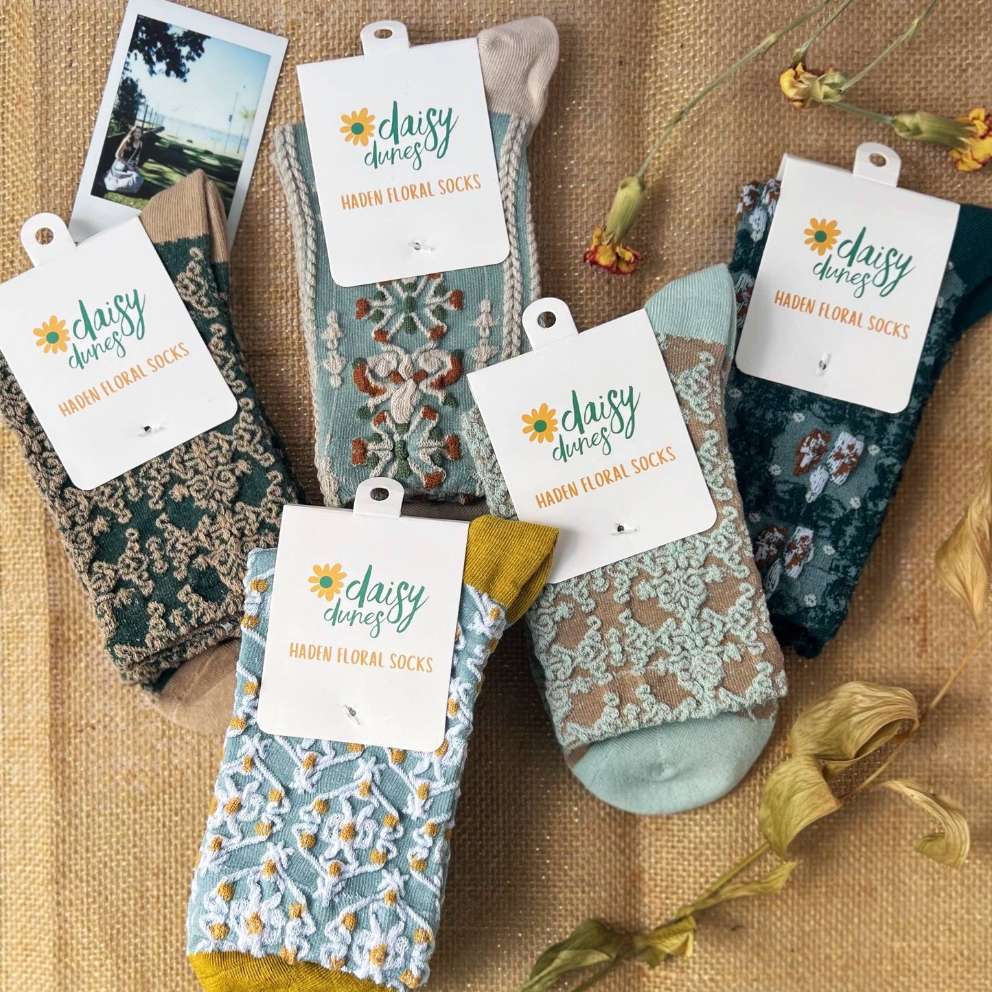 Haden Floral Socks-Crew