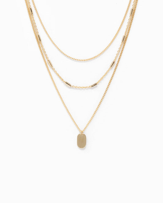 Mini Tag-Triple Layered Chain