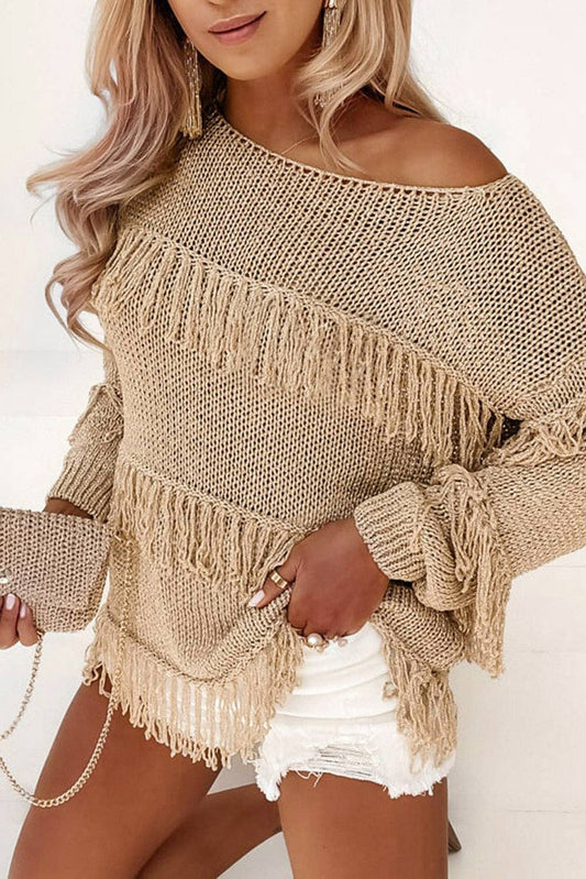 Boho Fringe Sweater