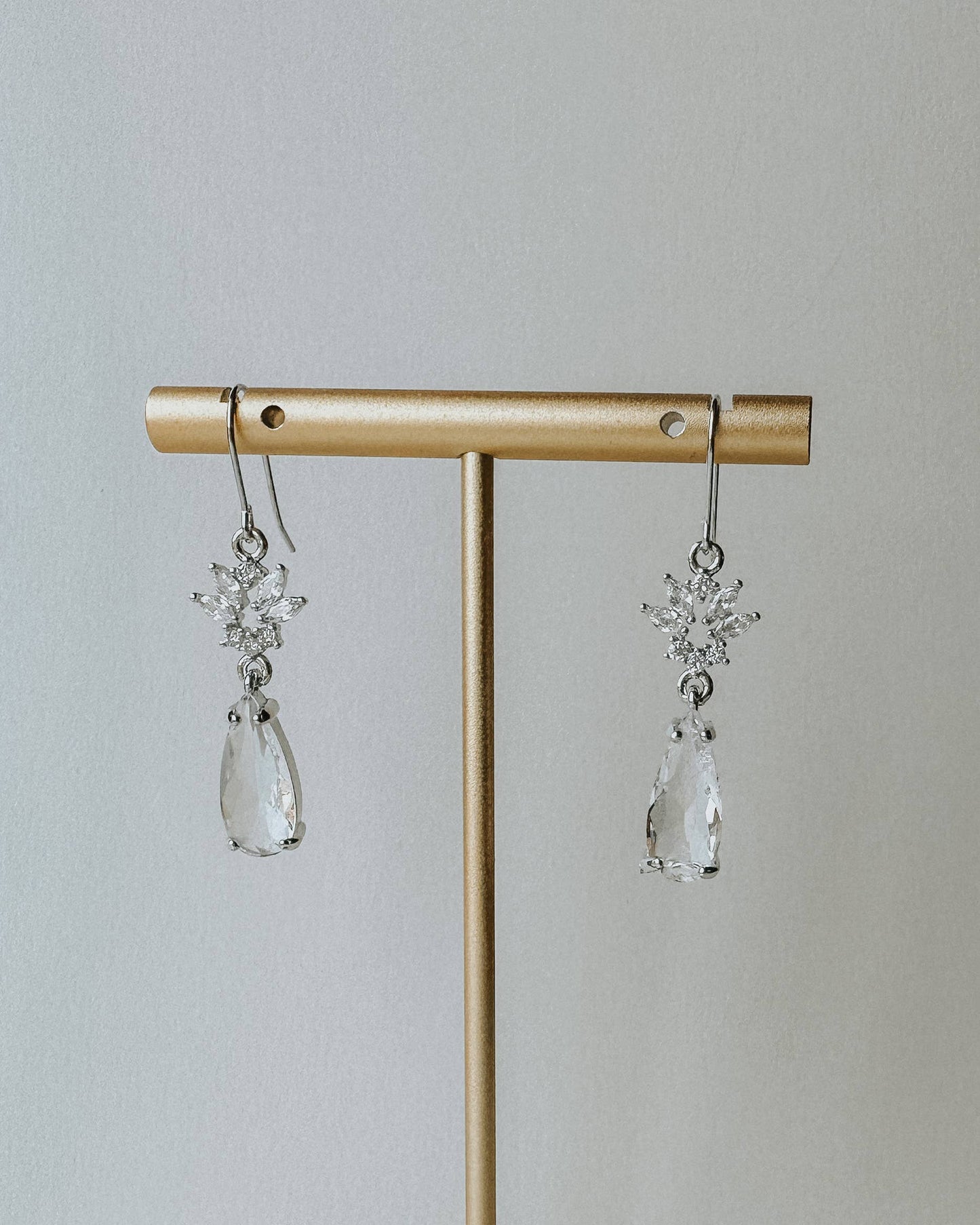 Naomi Earrings - Silver Wedding Earrings