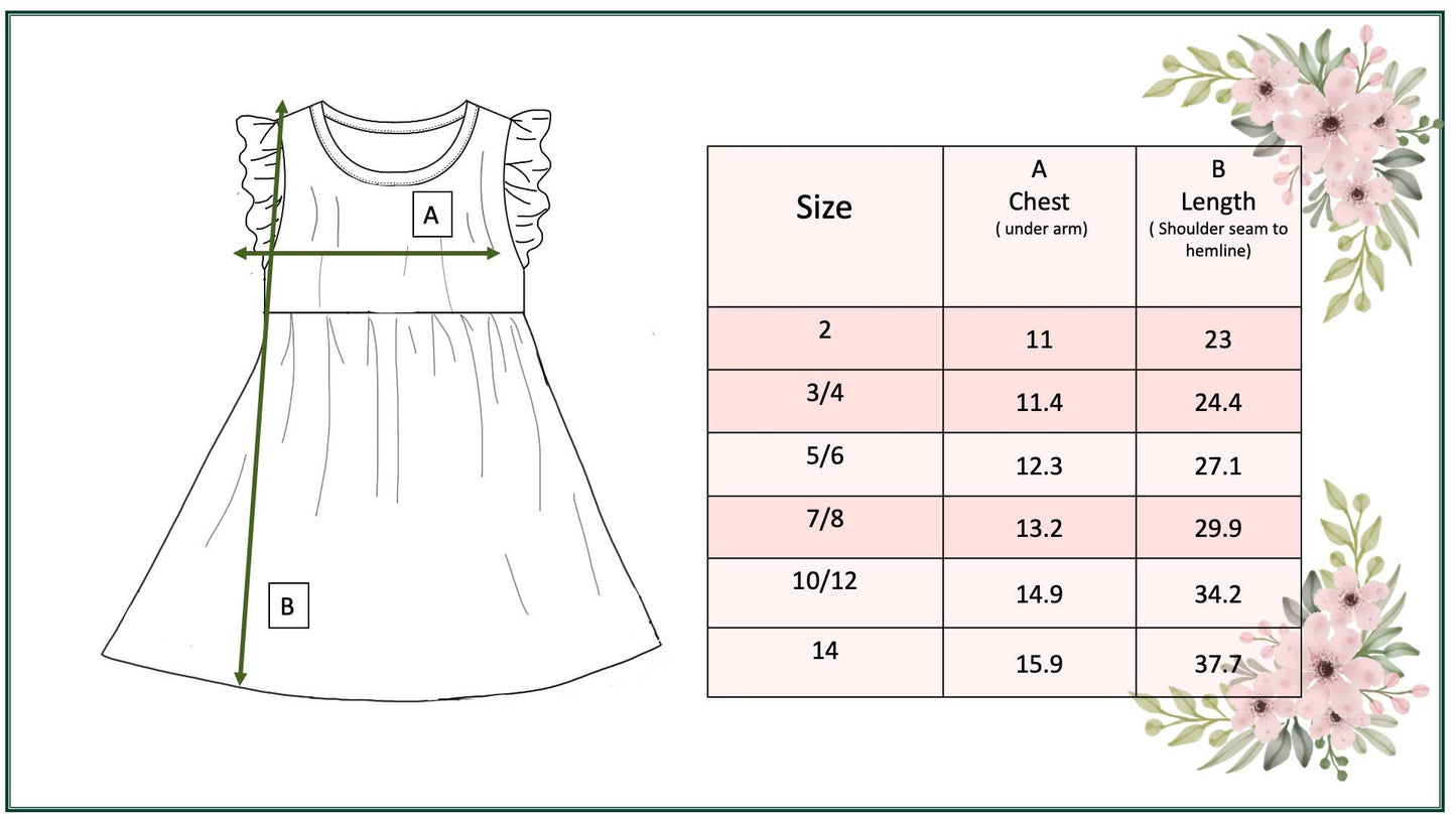 Girls Blush Floral Flutter Dress