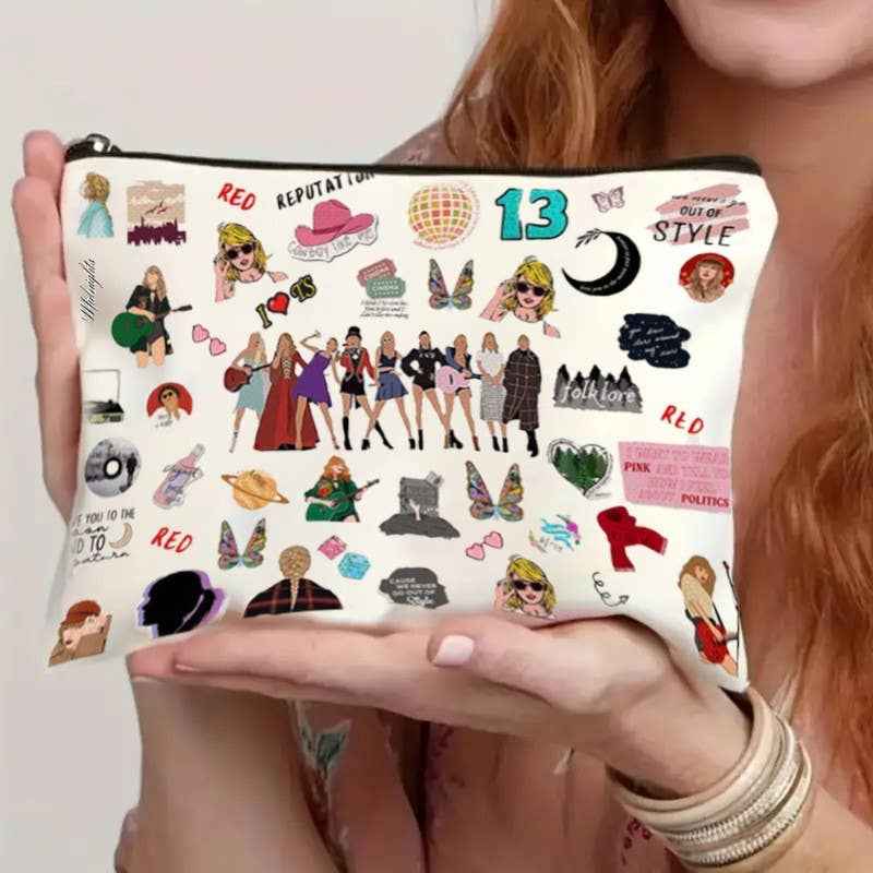 Taylor Swift Waterproof Makeup Zip Bag