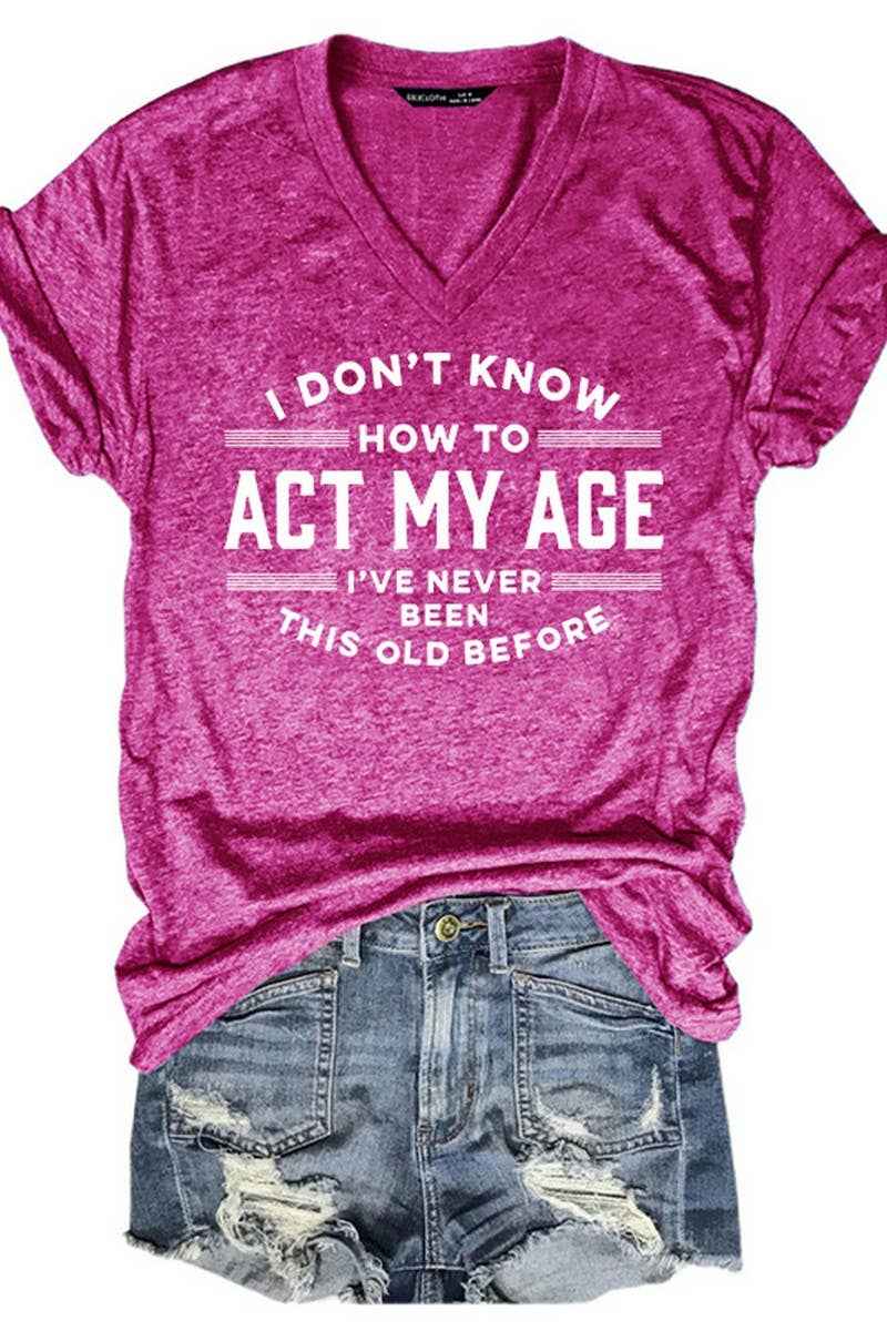 V Neck Short Sleeve T Shirt