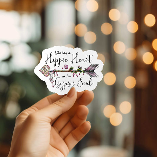 Hippie Heart Sticker