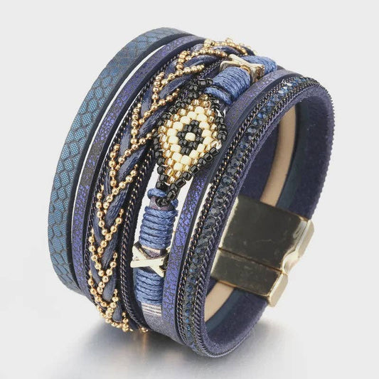 Bohemian Devil's Eye Magnetic Bracelet