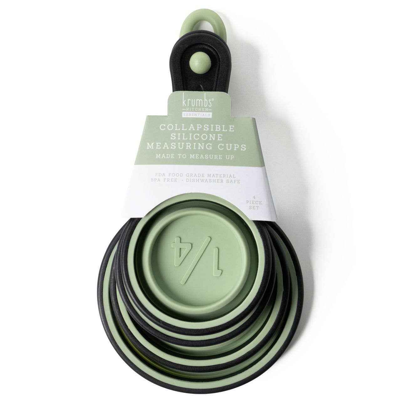 Krumbs Kitchen Silicone Collapsible Measuring Cups 4pcs Set