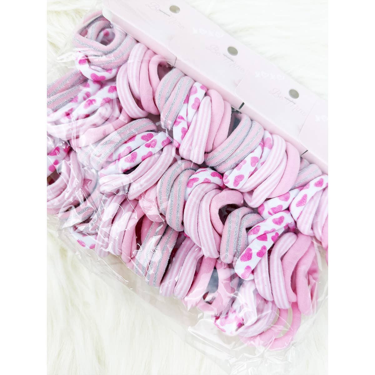 Pink Pattern Hair Tie Set - Threads Boutique