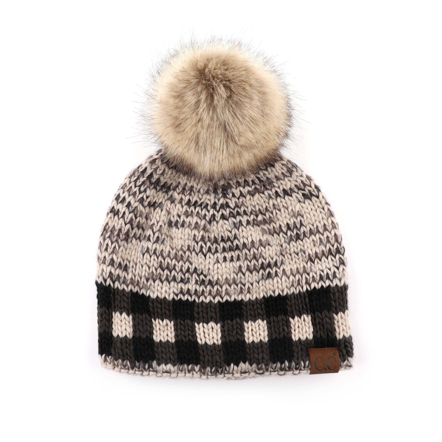 CC Fire Cozy Buffalo Plaid Beanie