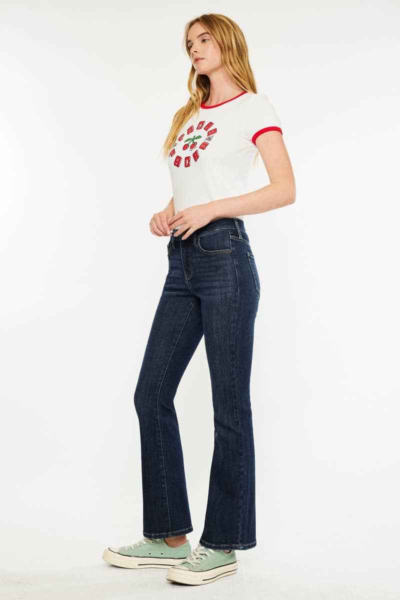 Kan Can USA - PETITE OPEN PACK  MID RISE BOOTCUT JEANS-KC70097D-PT
