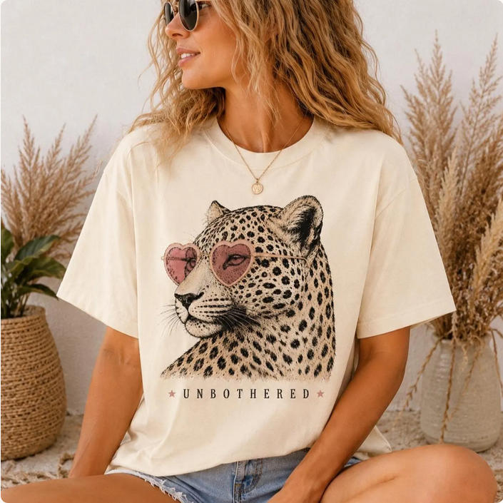 Unbothered Leopard T Shirt