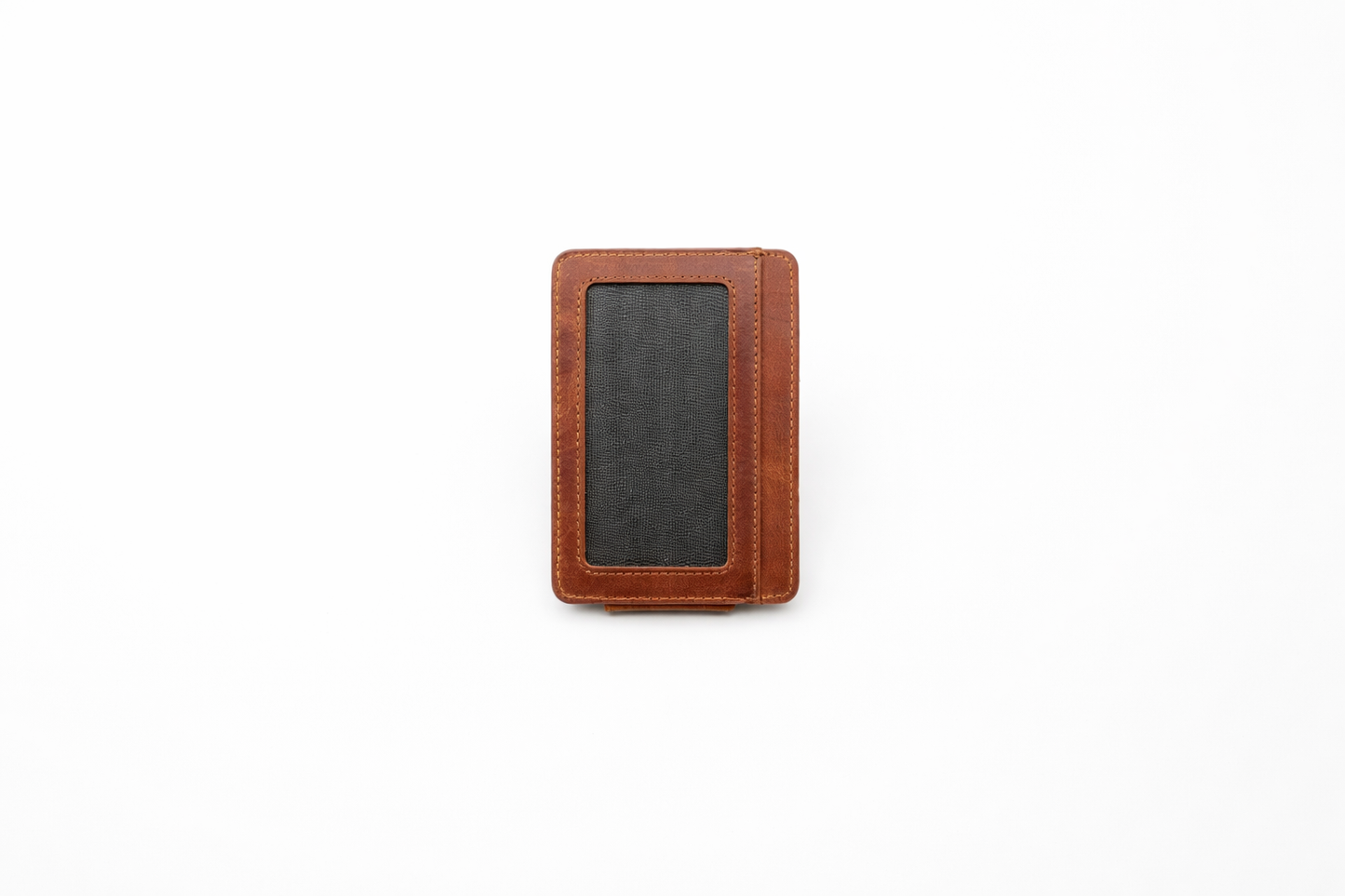 Leather Card Holder with Money Clip