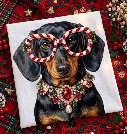 Boujee Christmas Dachshund Tee