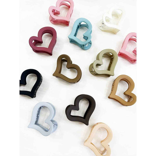 Love and Repeat - Heart Matte Heart Hair Claw Clip