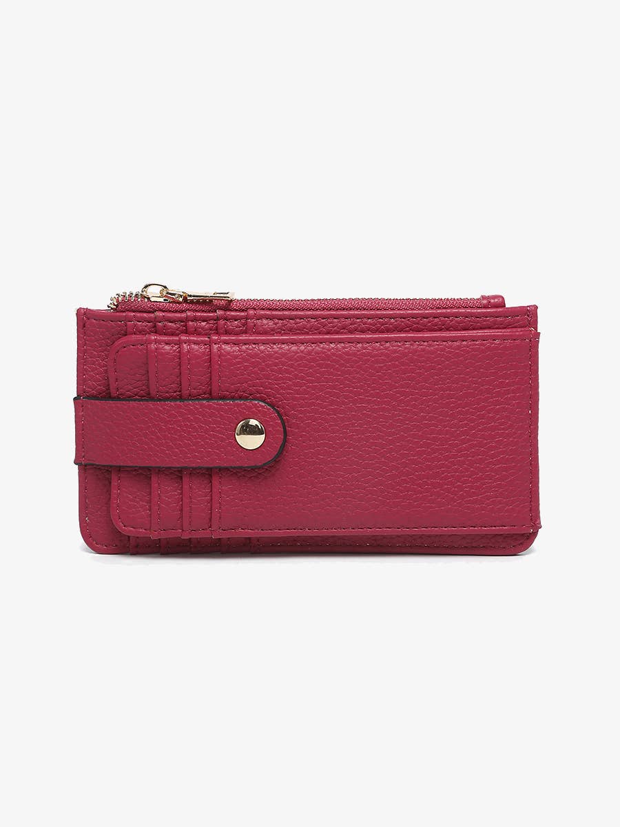 Mae RFID Multi-Card Wallet w/ Strap Snap Closure