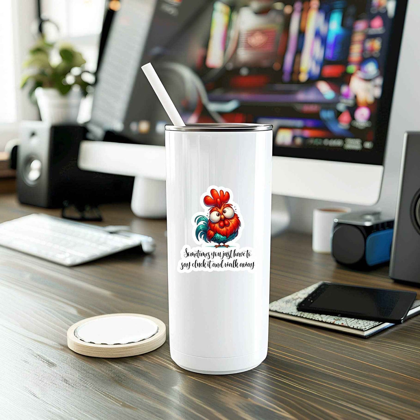 Funny Cluck It Sticker