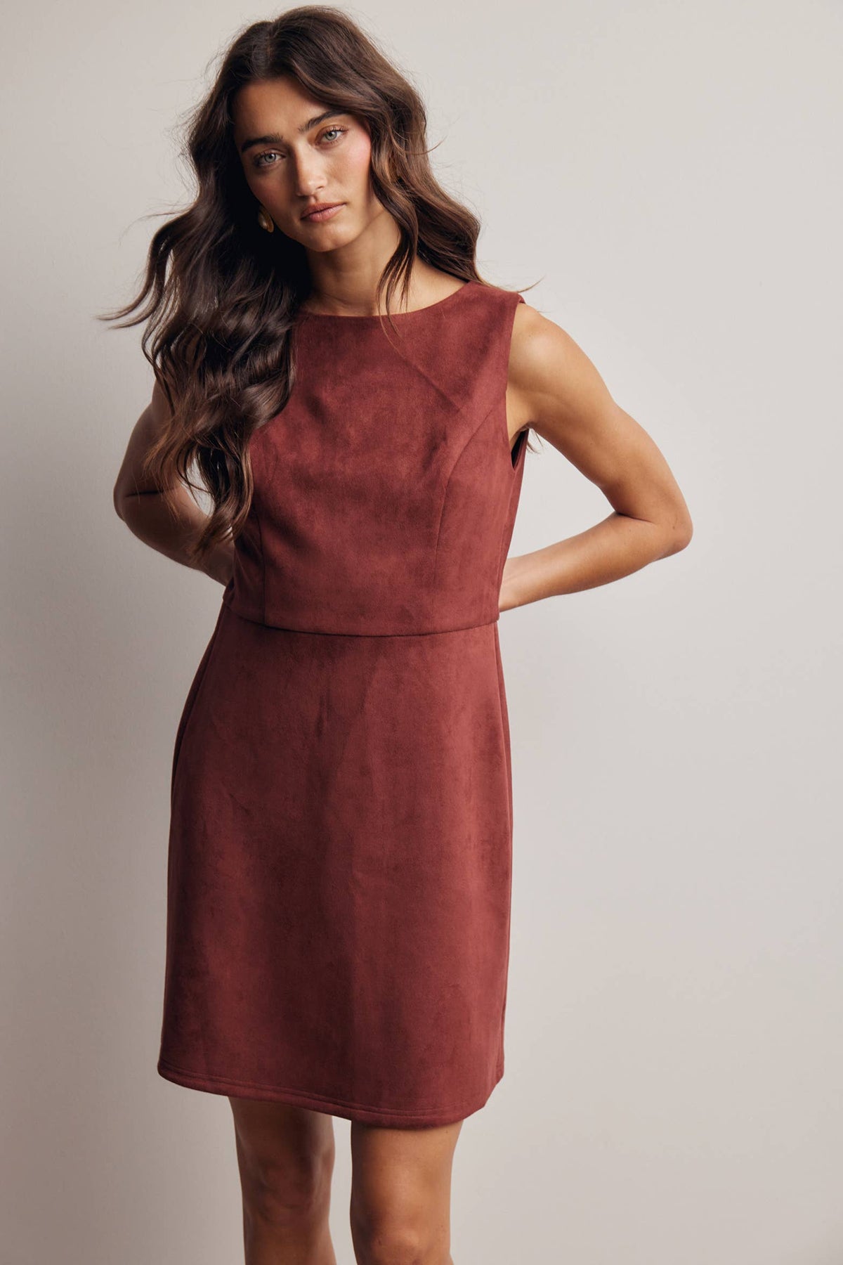 Stretch Suede Mini Dress