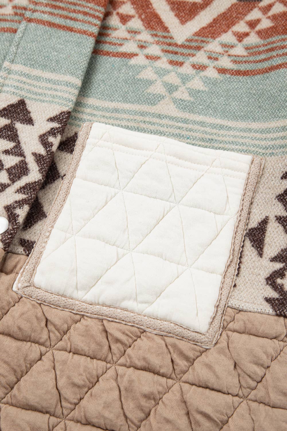 Quilted Patchwork Aztec Fashion Jacket