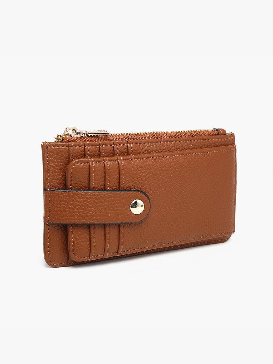 Mae RFID Multi-Card Wallet w/ Strap Snap Closure
