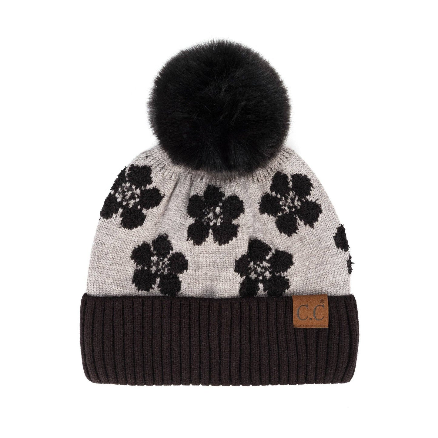 CC Chenille Daisy Pattern Beanie