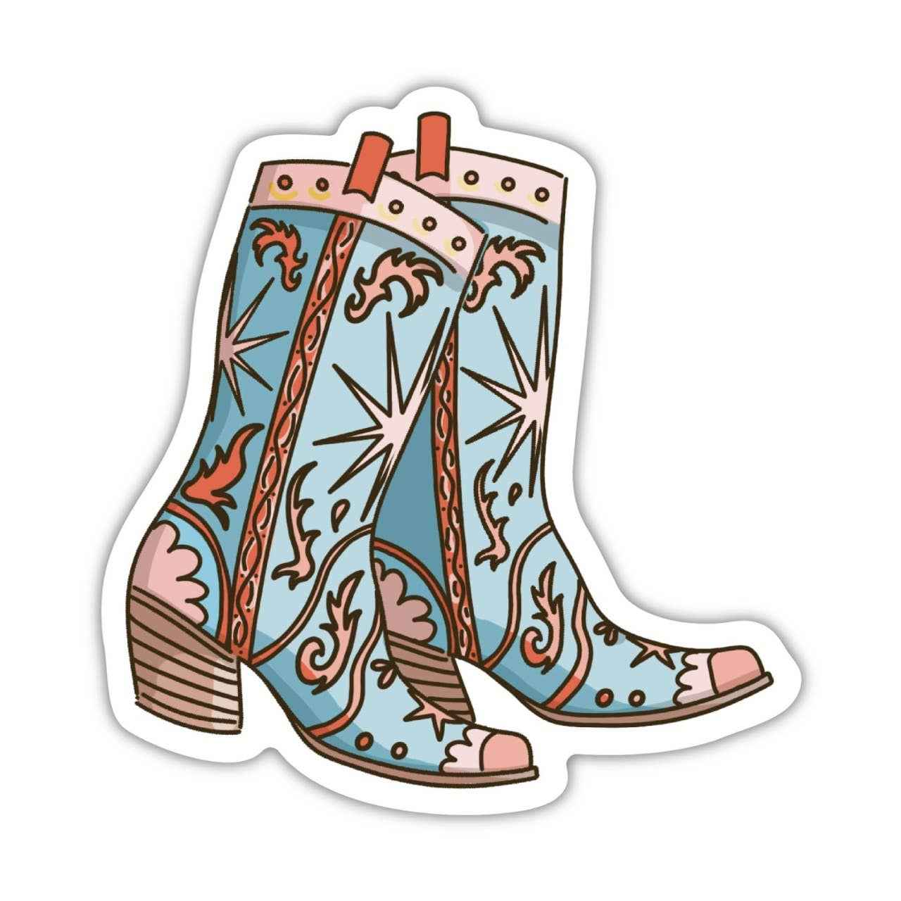 Big Moods - Decorative Cowgirl Boots Sticker