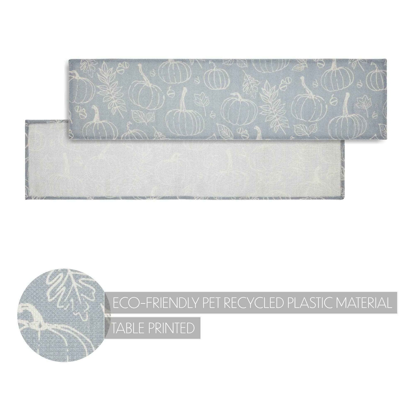 Autumn Harvest Grey Pumpkin 12x48 Table Runner