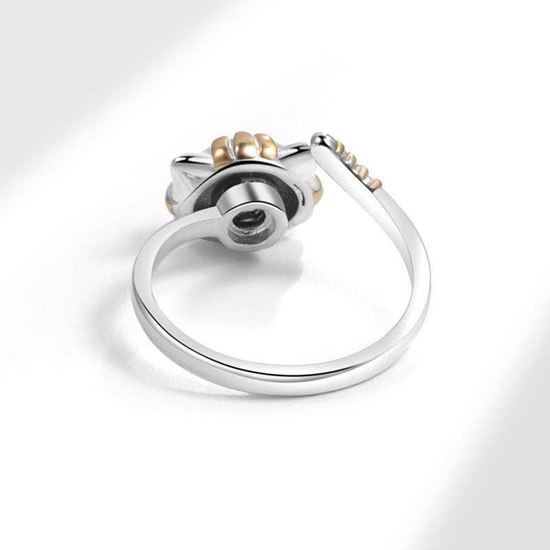 Dainty Cat Fidget Spinner Ring