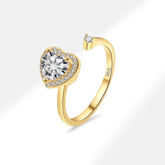 Heart Anxiety Fidget Spinner Ring