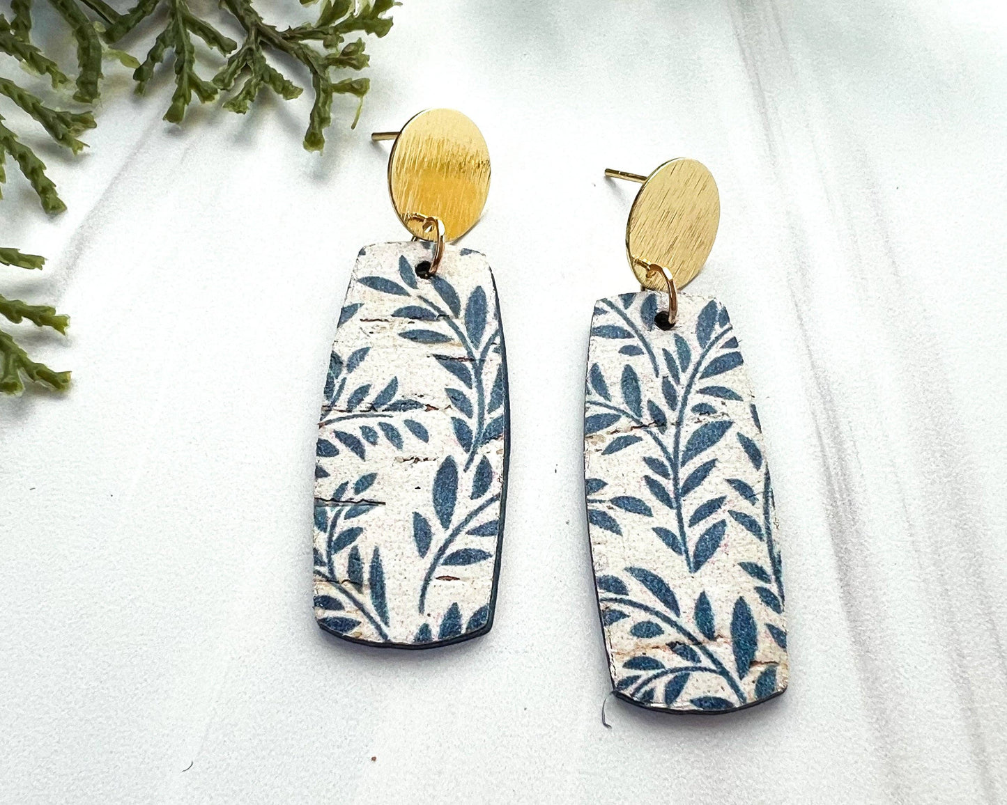 Floral Rectangle Boho Earrings