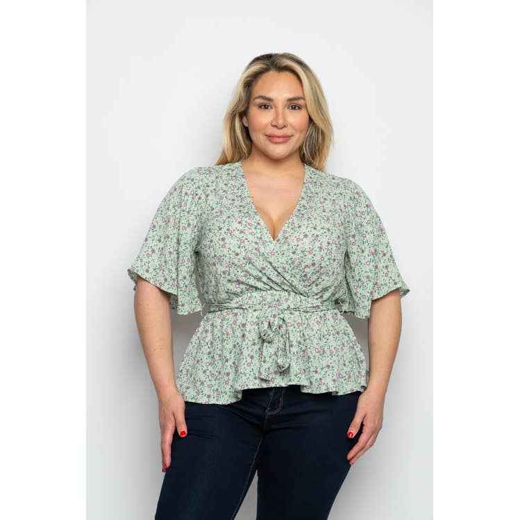 Floral Peplum Blouse