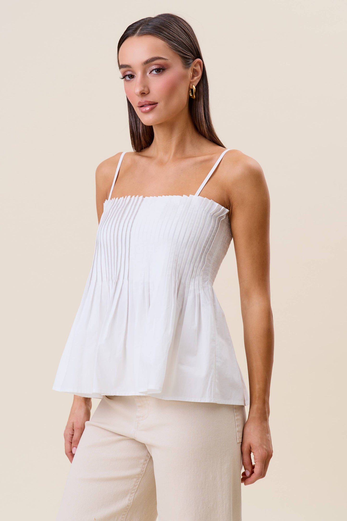 Pintuck Cami Top