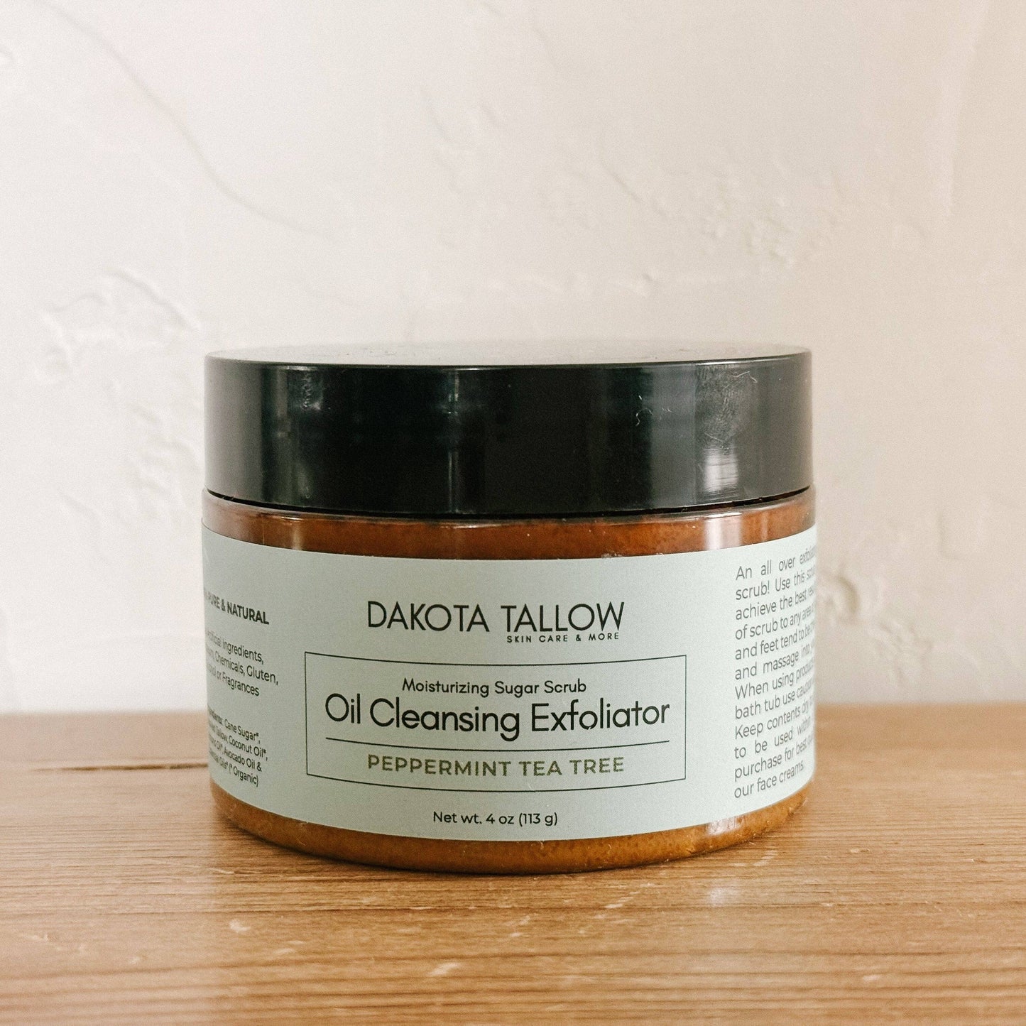 Dakota Tallow Skin Care - Oil Cleansing Makeup Remover | Sugar Scrub Exfoliator