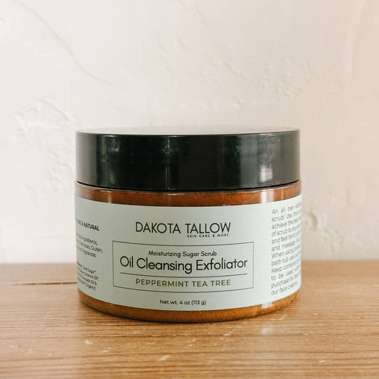 Dakota Tallow Skin Care - Oil Cleansing Makeup Remover | Sugar Scrub Exfoliator