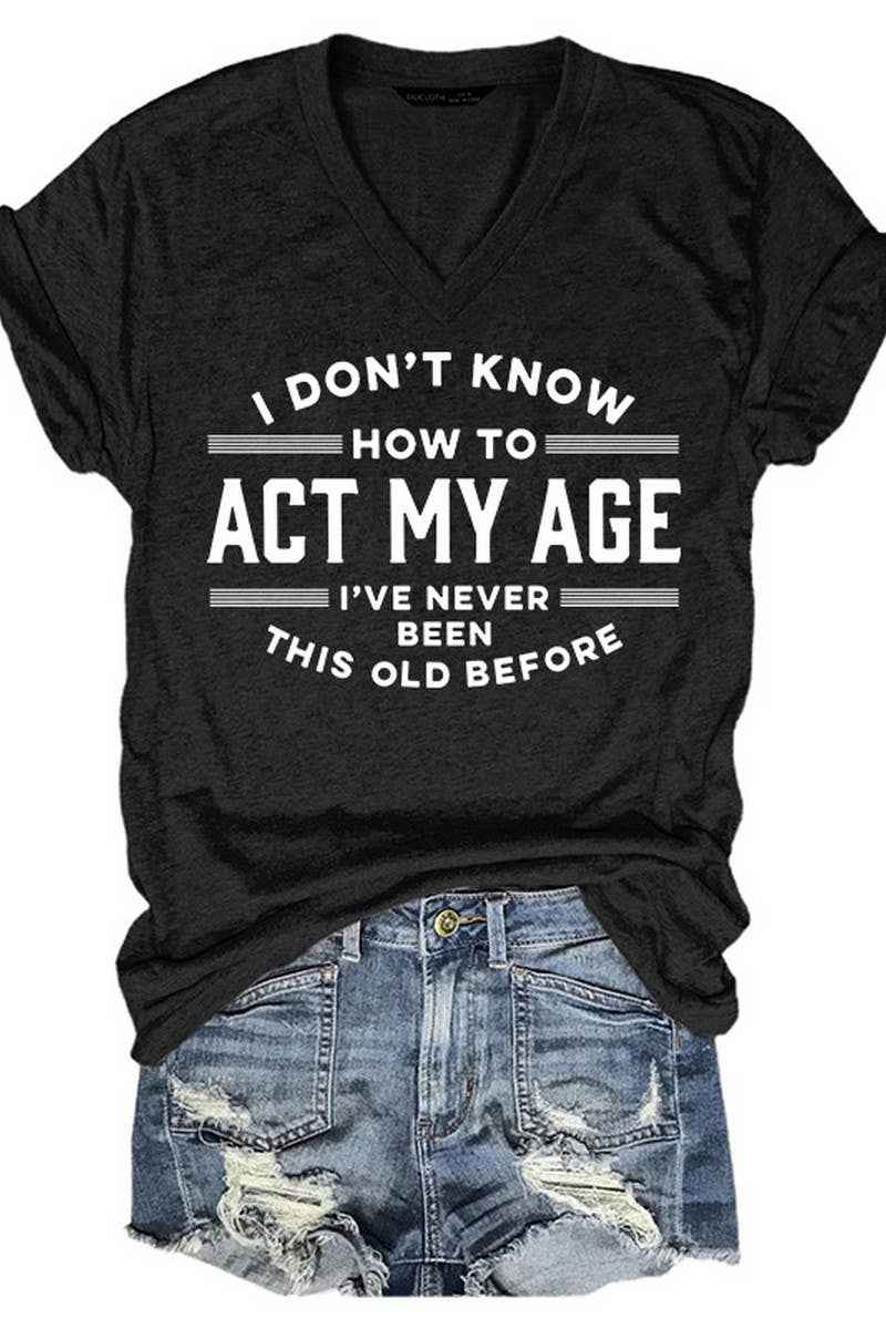 V Neck Short Sleeve T Shirt