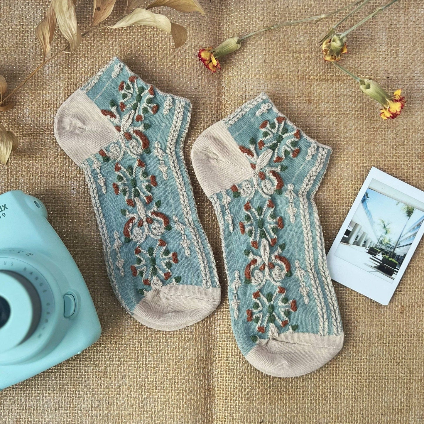 Haden Floral Ankle Socks